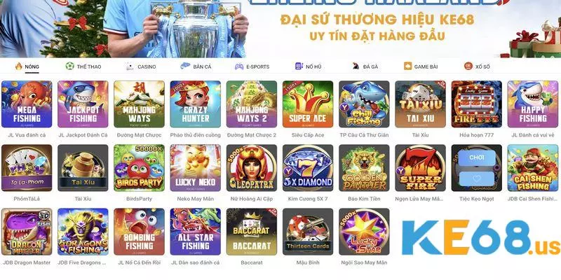 Casino online KE68 là sòng bài cho phép người chơi giải trí trực tuyến